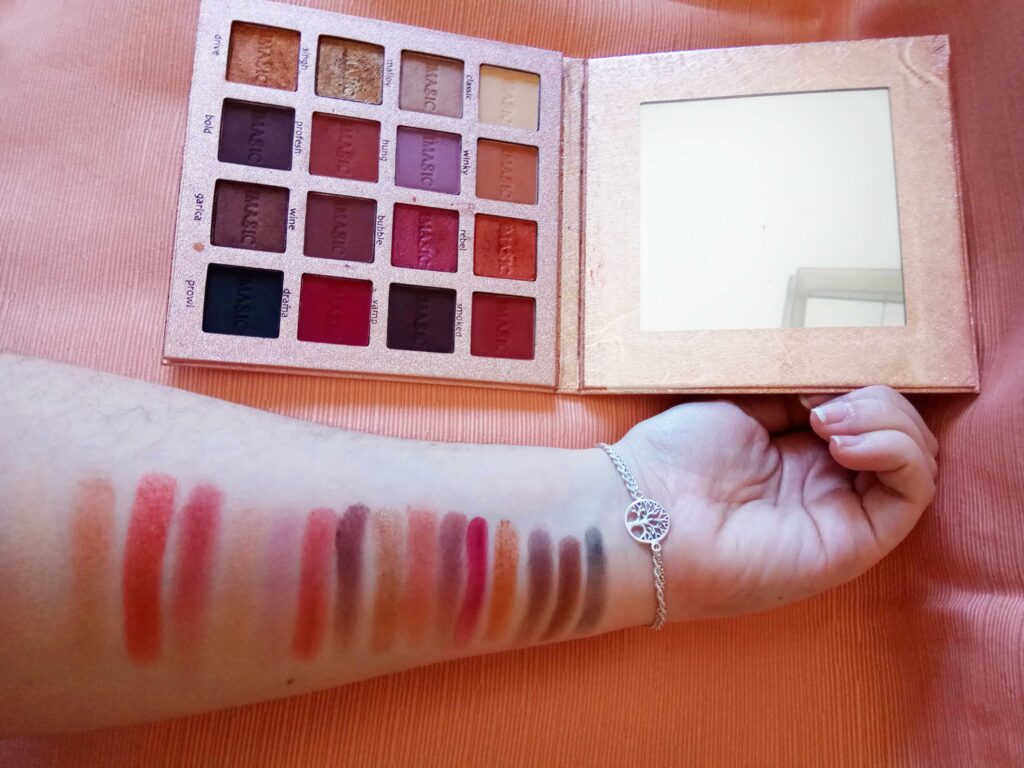 Imagic - Paleta de sombras swatches