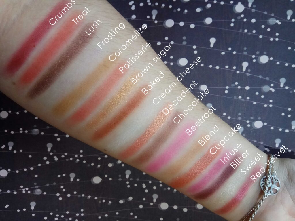 I Heart Revolution - Chocolate Heart chocolate red velvet swatches