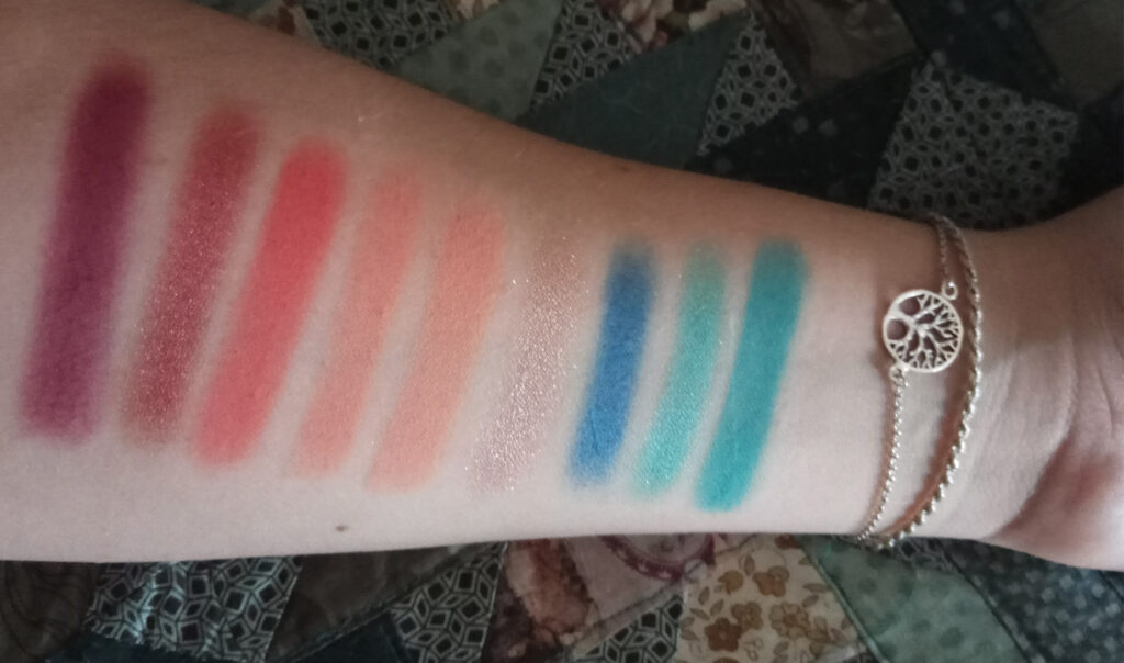 Colourpop eyeshadow swatches