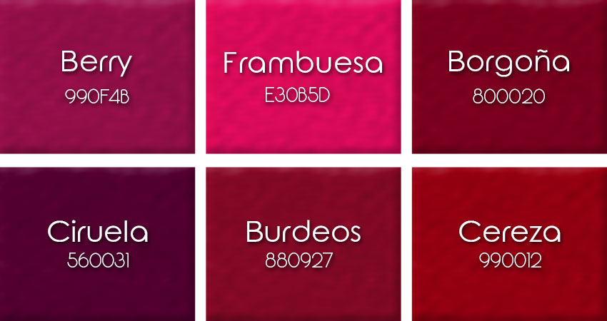 tonos berry burdeos cereza