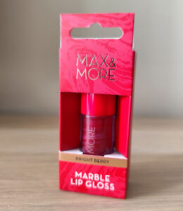 Max and more Marble Lip Gloss rojo