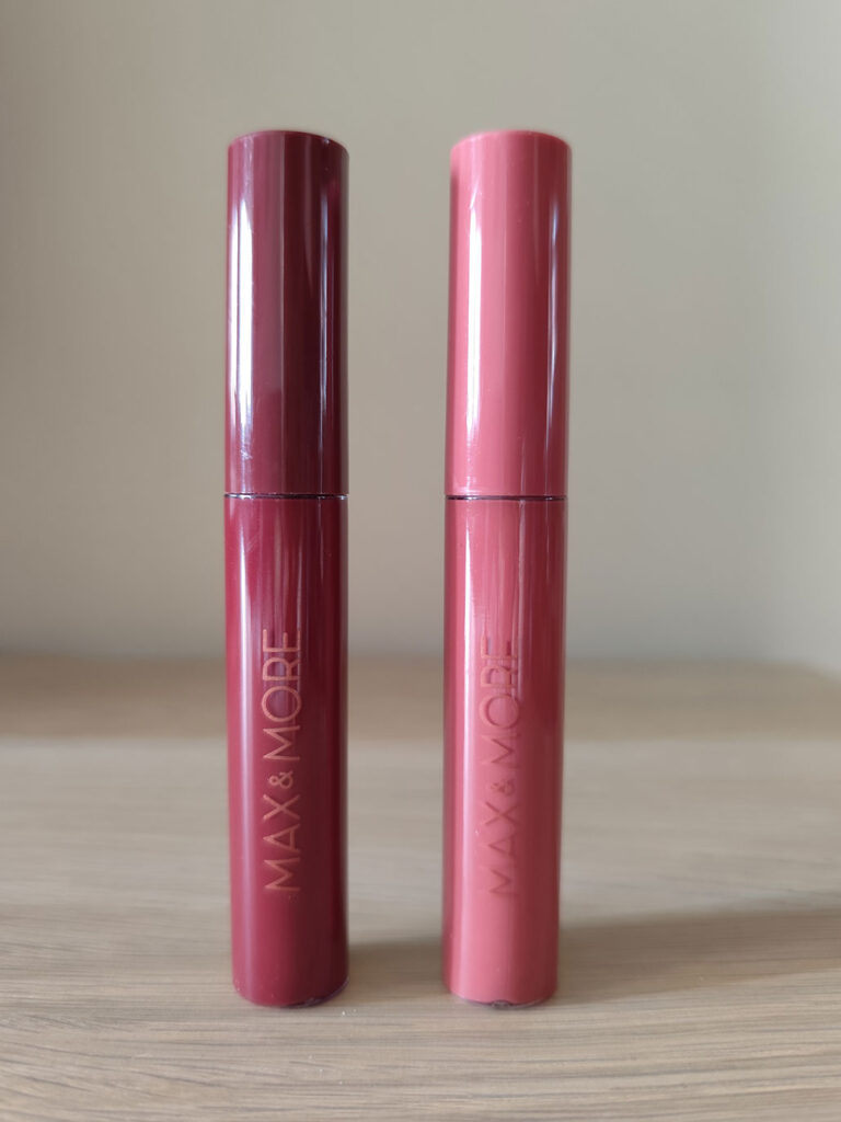 Max and More - Haul maquillaje Action Glossy Liquid Lipstick tonos Adore You y Spice Up
