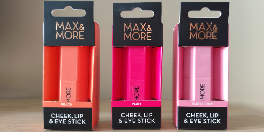 Max and More - Haul maquillaje Action stick para mejillas, labios y ojos